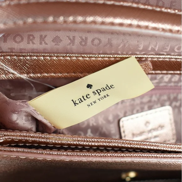 *♥Kate Spade Vintage Large Carsen Rose Gold Laurel Way Crossbody Purse WKRU5150 - Picture 4 of 14